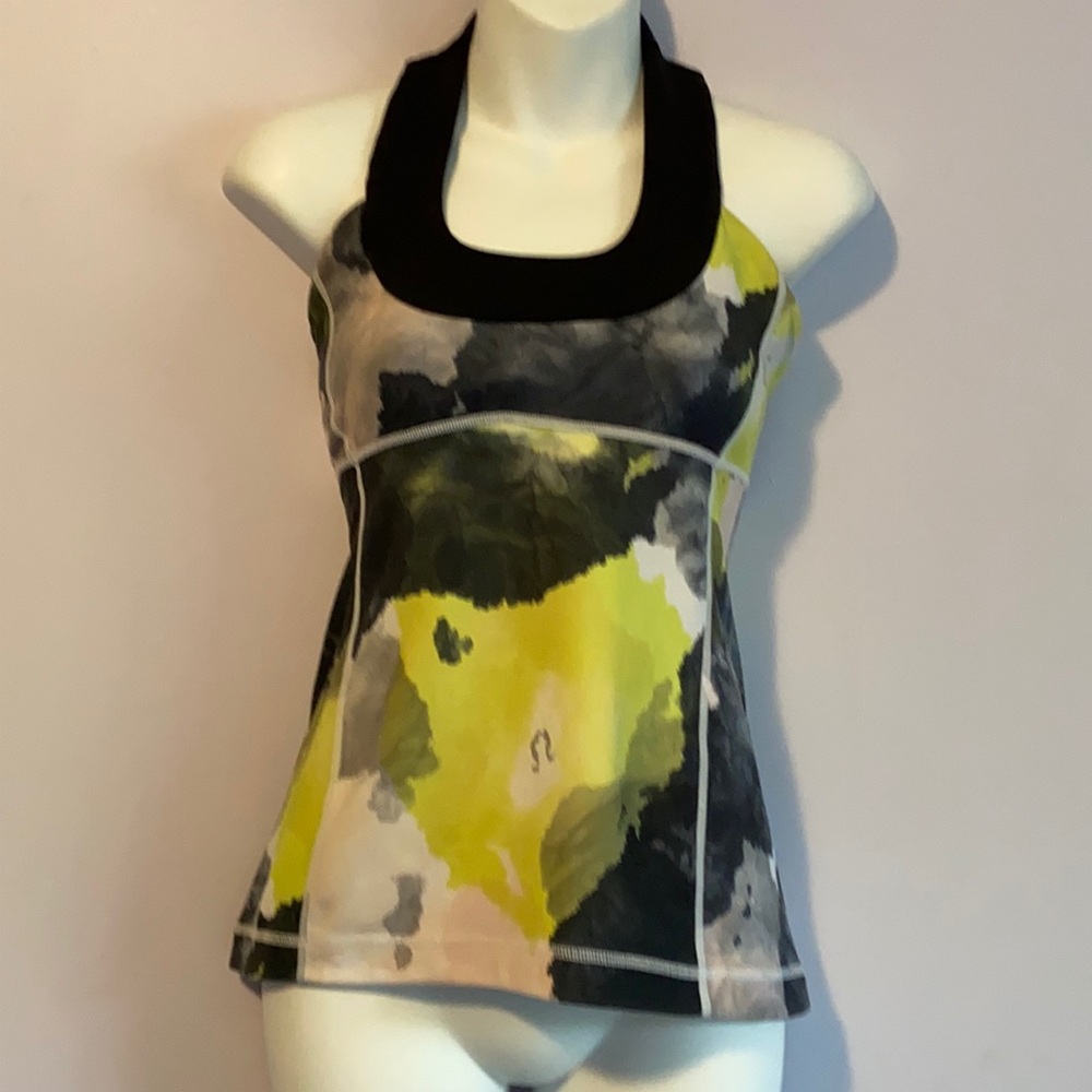 Lululemon Scoop Neck Tank Womens Sz 4 T Back Multi